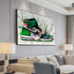 Jordan 1 Retro High Pine Green graffiti canvas