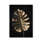 Golden Monstera   Framed Canvas