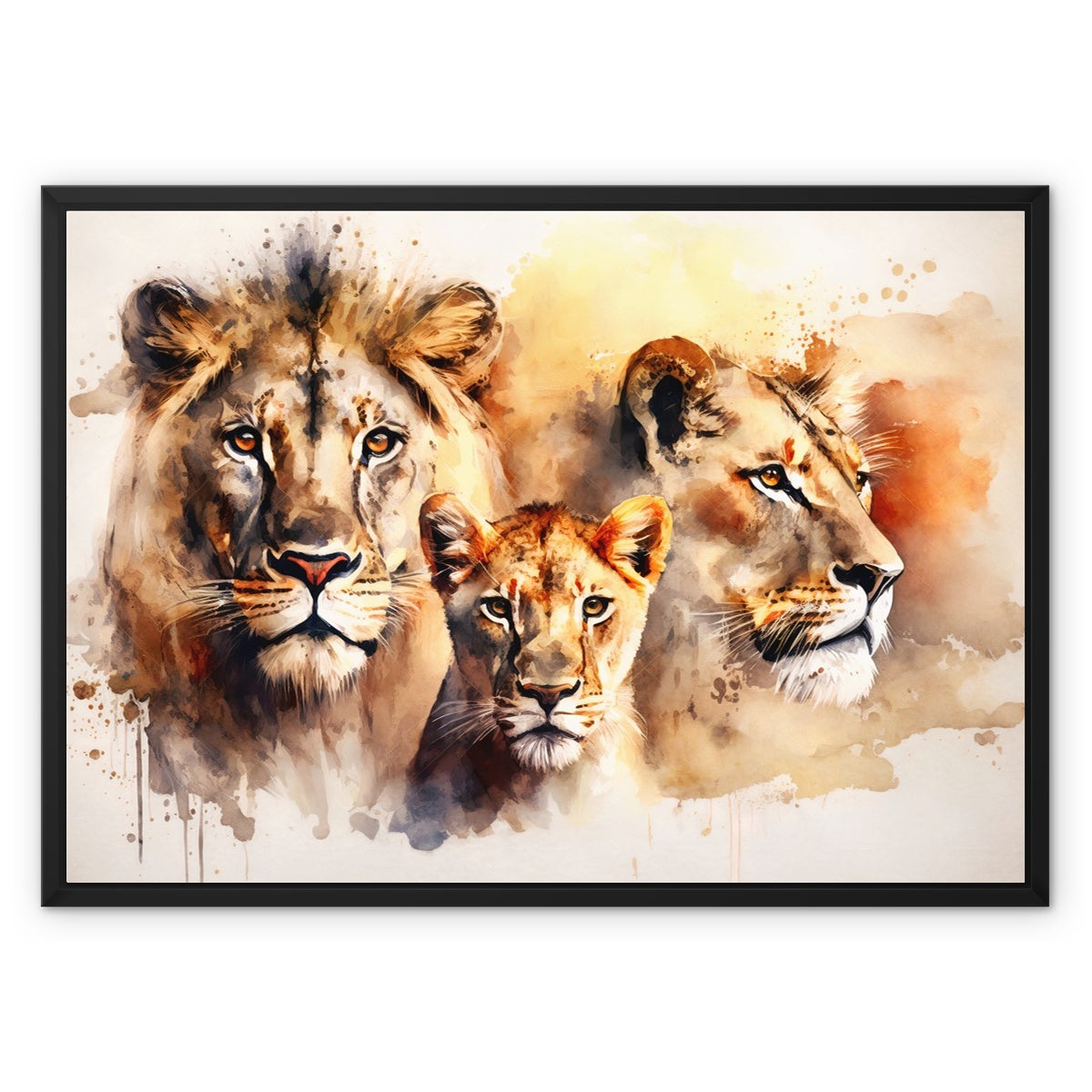 Watercolor Majesty Float Framed Canvas