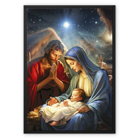 The Holy Birth Float Framed Canvas