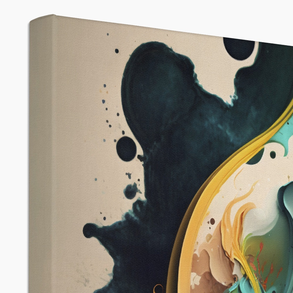 Abstract Burst Framed Canvas