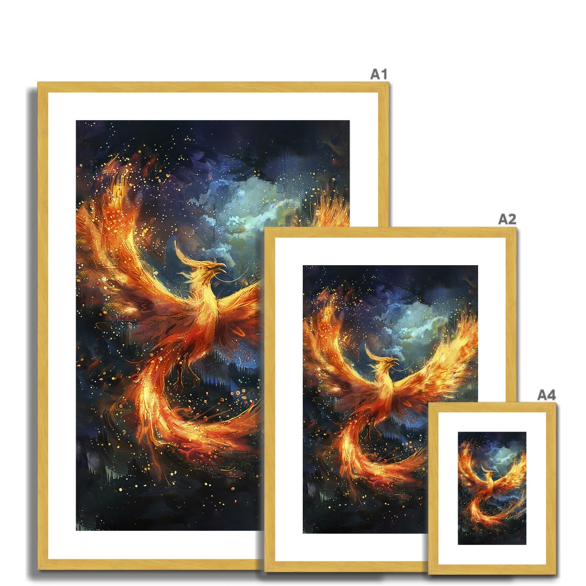 Rise of the Phoenix Antique Framed & Mounted Print