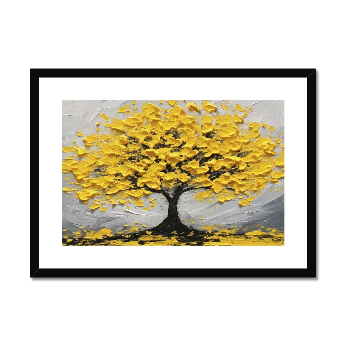 Golden Flourish Framed & Mounted Print