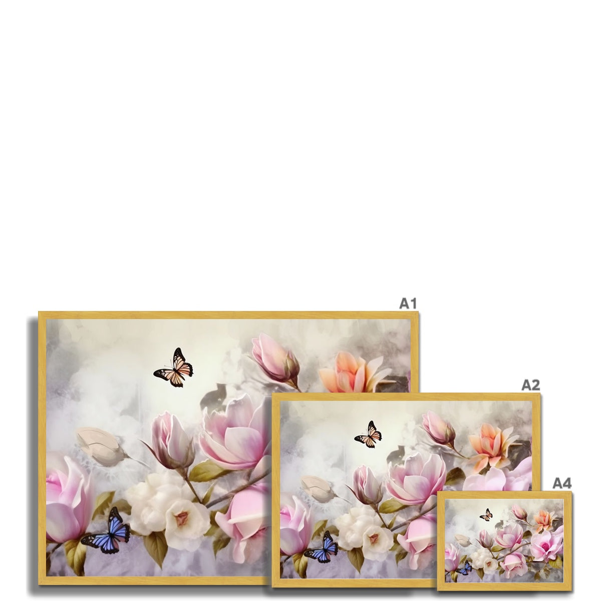 Whispering Blooms Antique Framed Print
