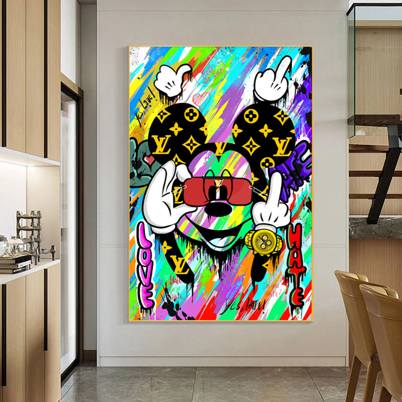 Micky Pop graffiti canvas