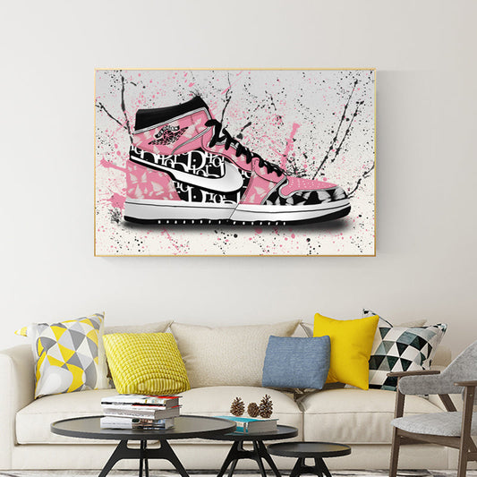 Pink Jordan 1 OG Graffiti Canvas