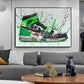 Jordan 1 lucky green summer graffiti canvas