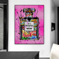 Chanel No 5 Graffiti art - Pink