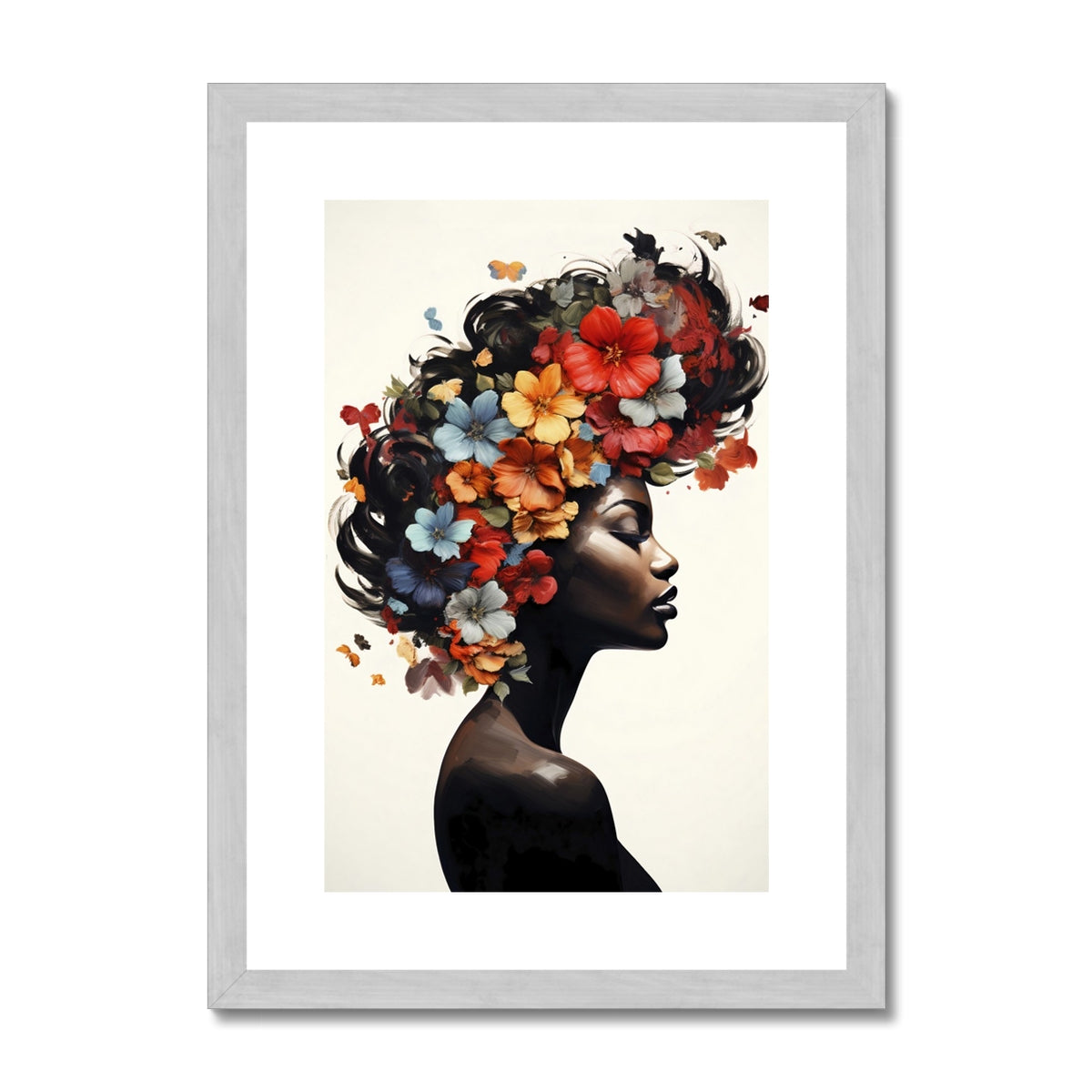 Flower Hair  Antique Framed & Mounted Print