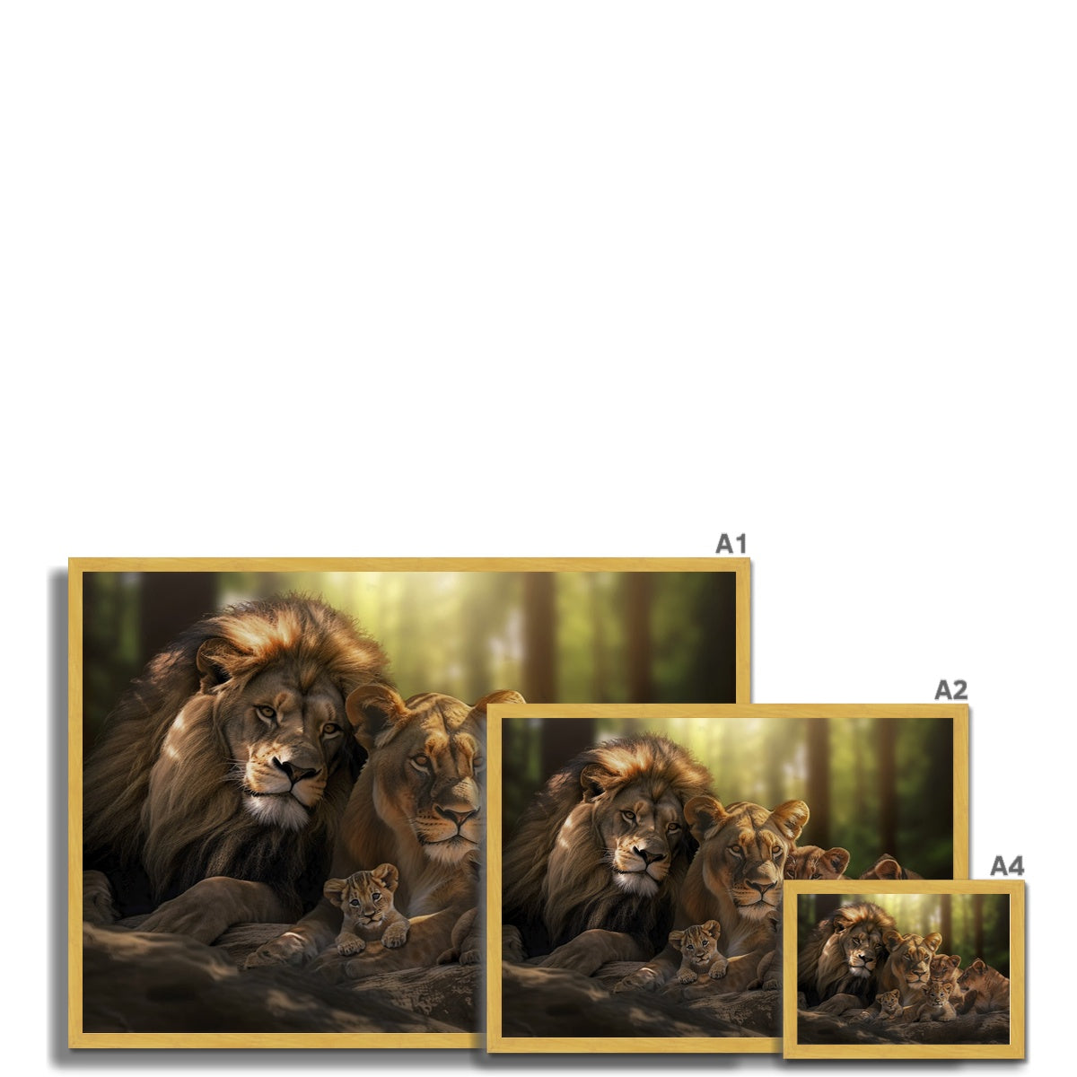 Kings and Cubs Antique Framed Print