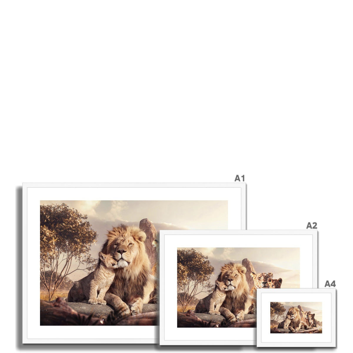 Kings of the Wild Framed & Mounted Print