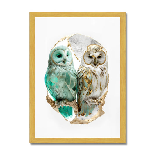 Enchanted Owls Antique Framed Print