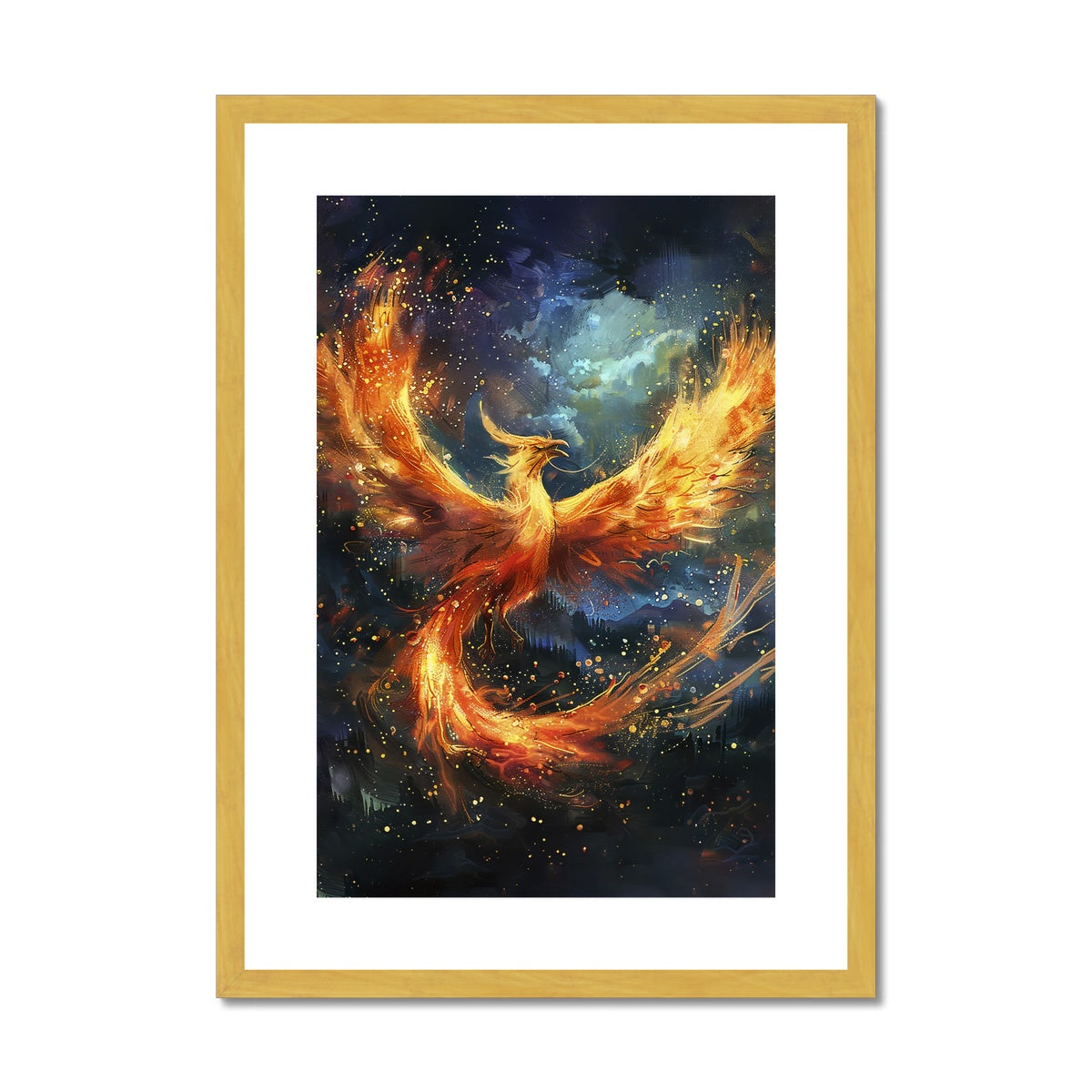 Rise of the Phoenix Antique Framed & Mounted Print