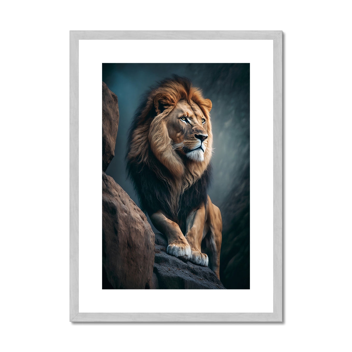 Jungle King Antique Framed & Mounted Print