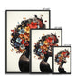 Flower Hair Float Framed Canvas