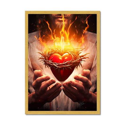 Heart of Divine Love Antique Framed Print