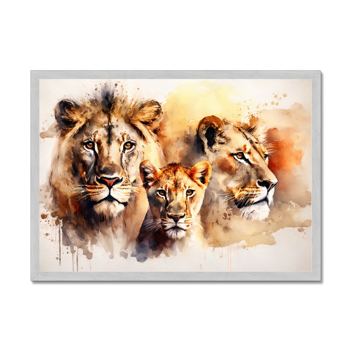 Watercolor Majesty Antique Framed Print
