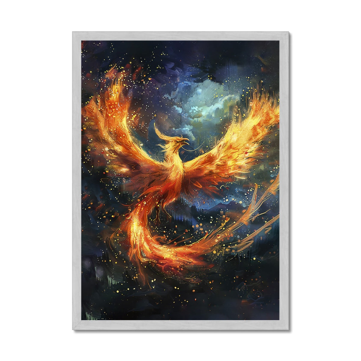 Rise of the Phoenix Antique Framed Print