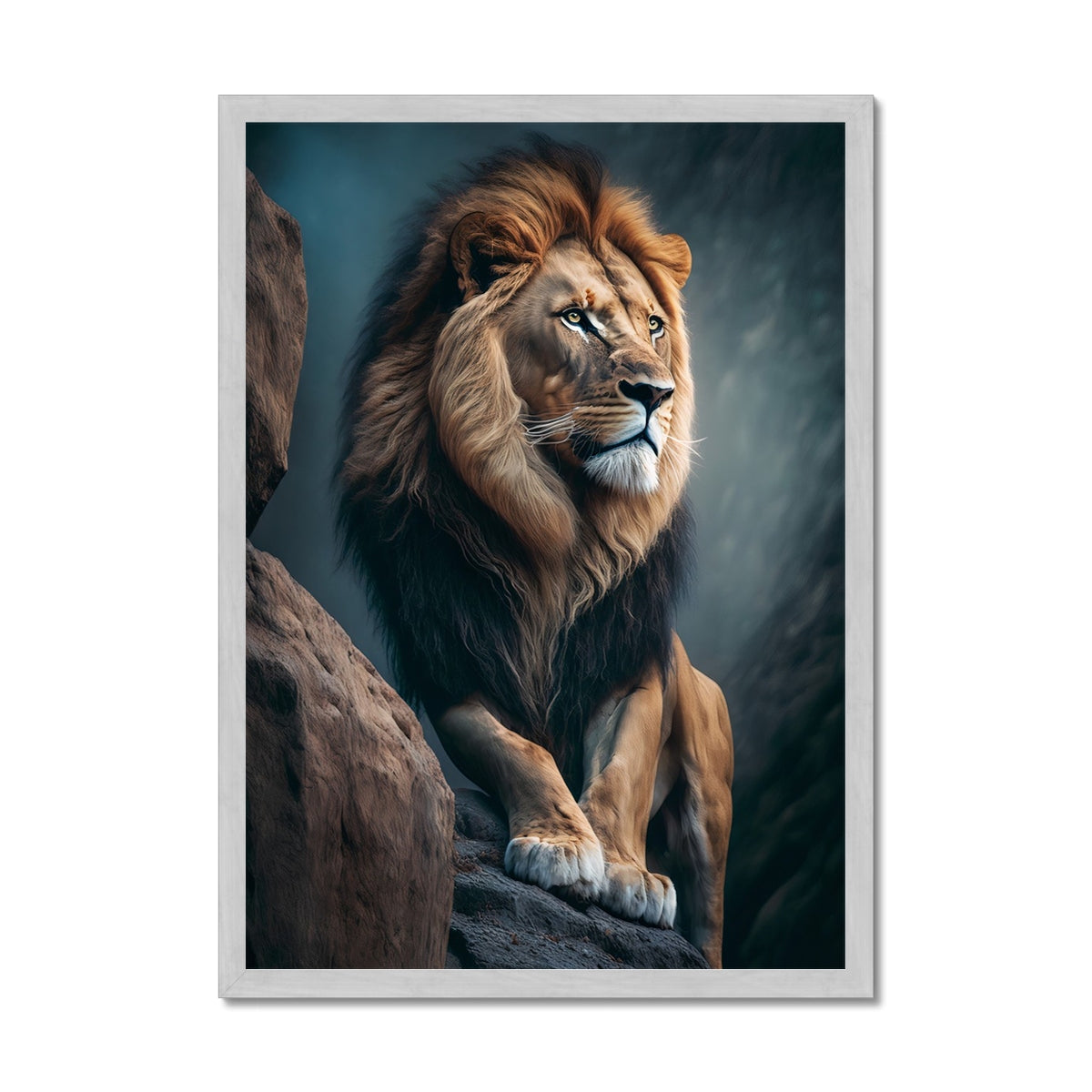 Jungle King Antique Framed Print