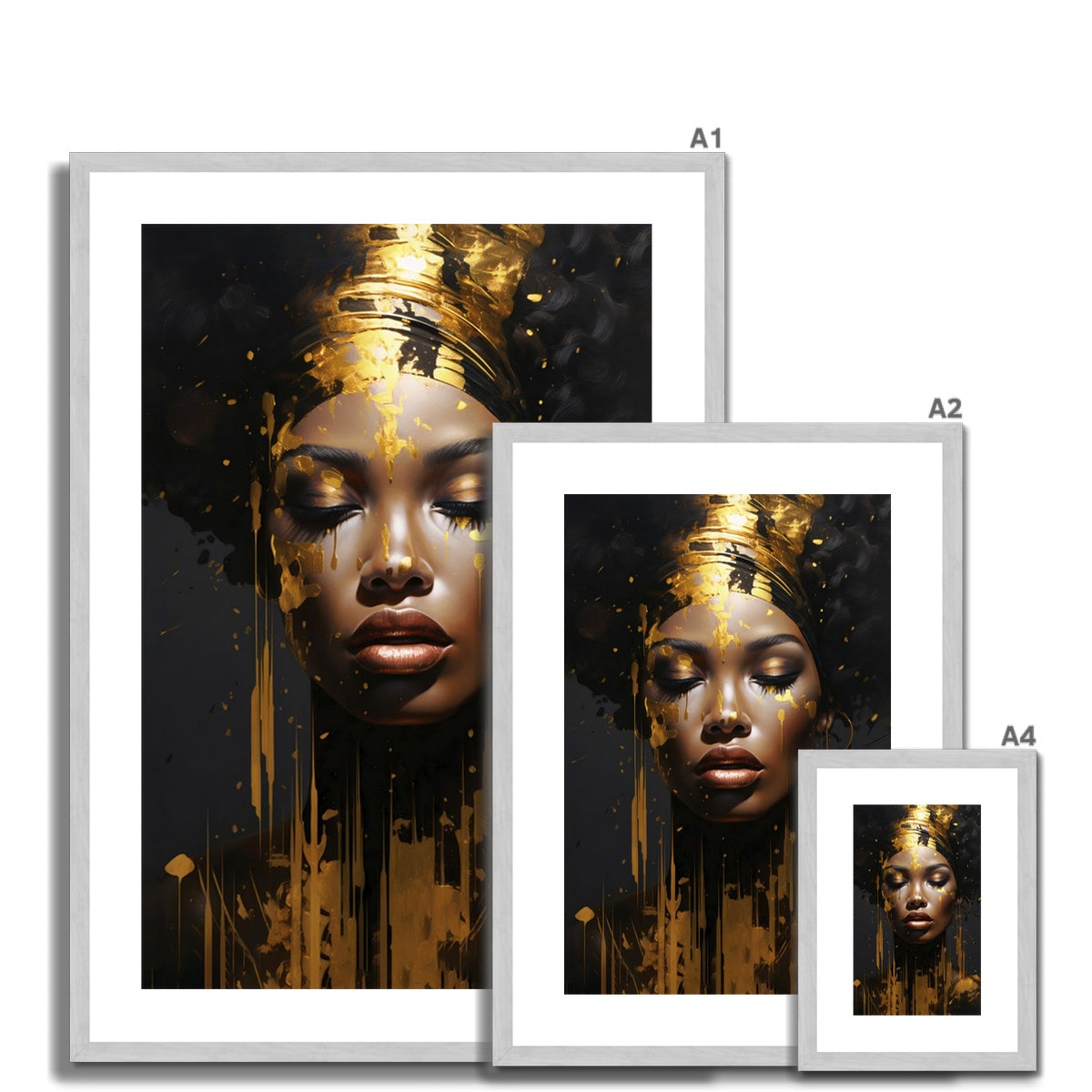 Golden Women Antique Framed & Mounted Print