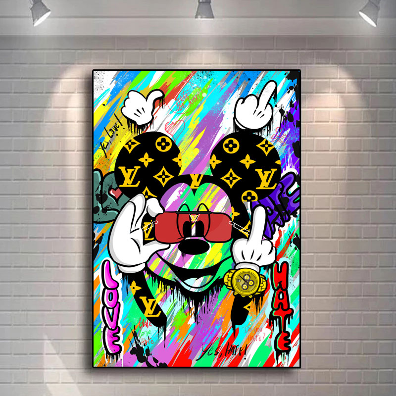 Micky Pop graffiti canvas