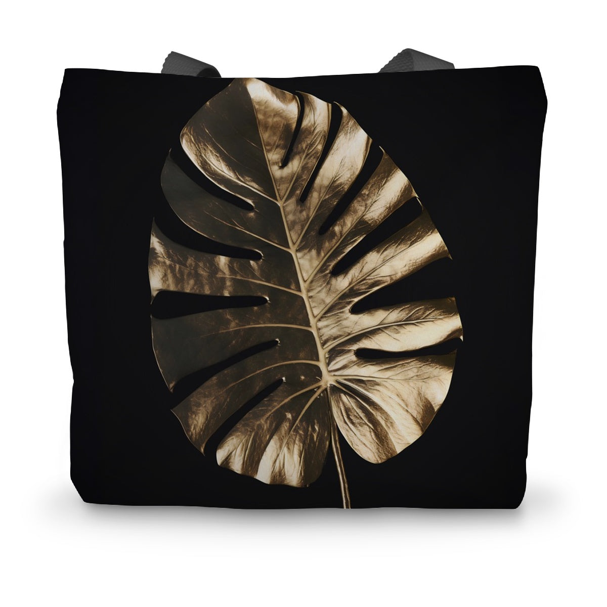 Golden Monstera  Canvas Bag