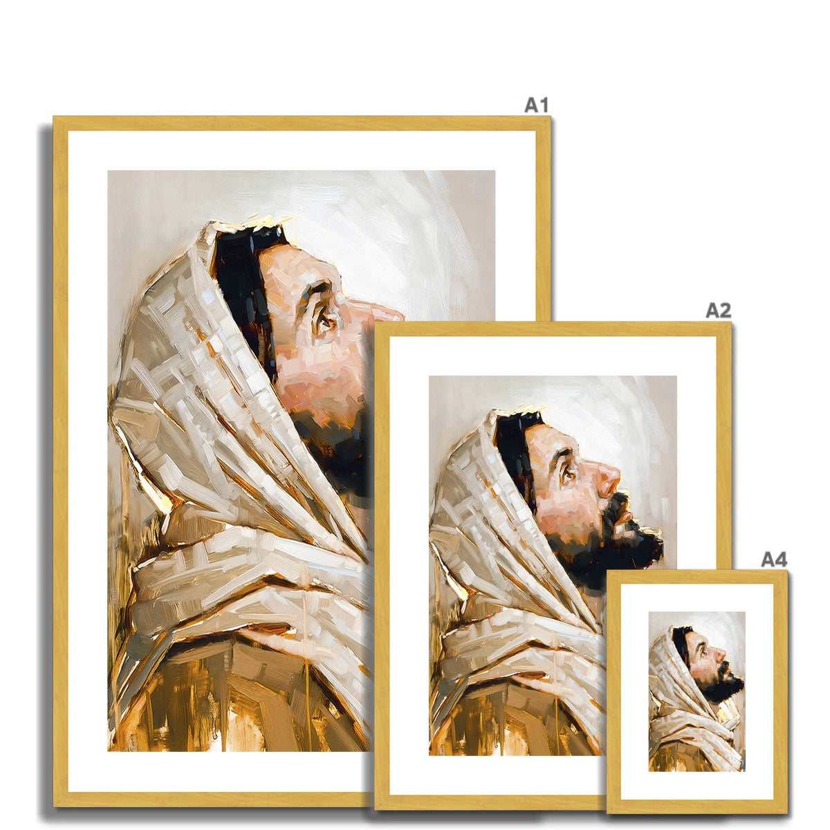 Heavenly Gaze Antique Framed & Mounted Print