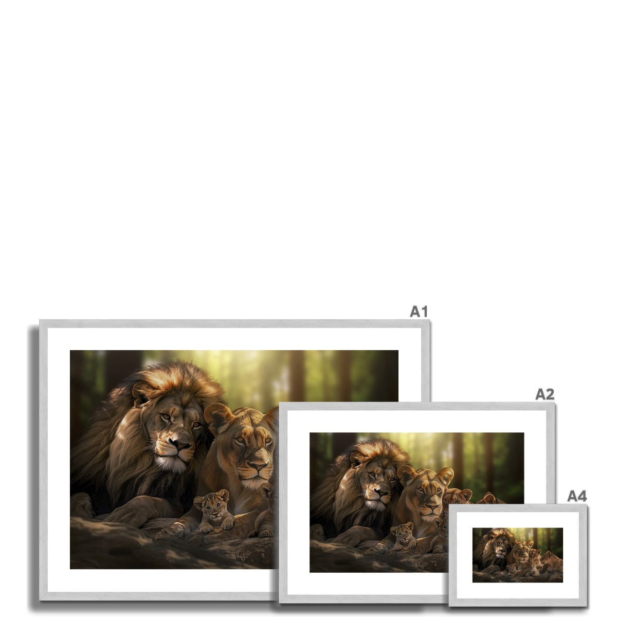 Kings and Cubs Antique Framed & Mounted Print