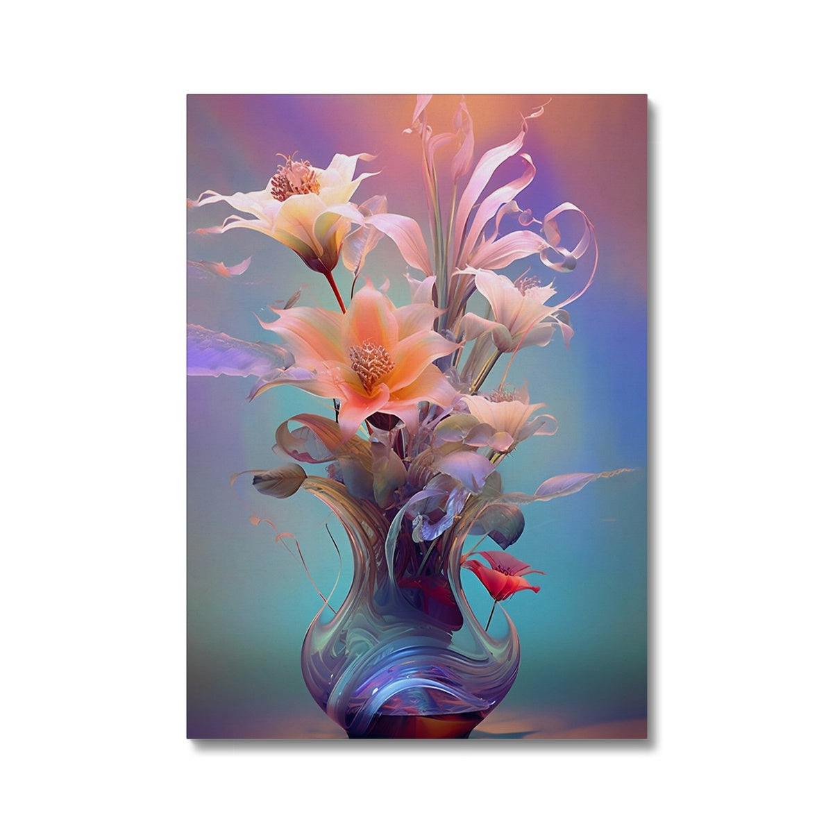 Flower Vase  Framed Canvas