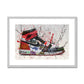 Jordan 1 OG Graffiti Antique Framed & Mounted Print