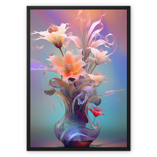 Flower Vase Float Framed Canvas