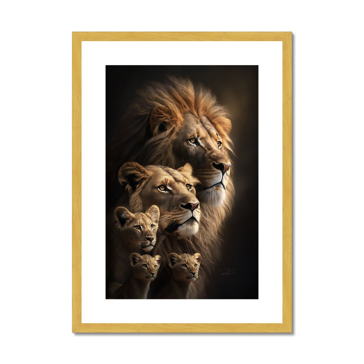The Majestic Pride Antique Framed Print