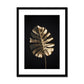 Golden Monstera  Framed & Mounted Print