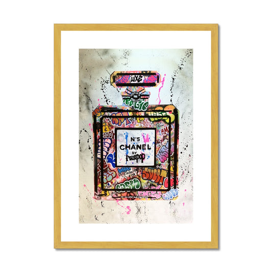 Chanel No 5 Graffiti Antique Framed & Mounted Print