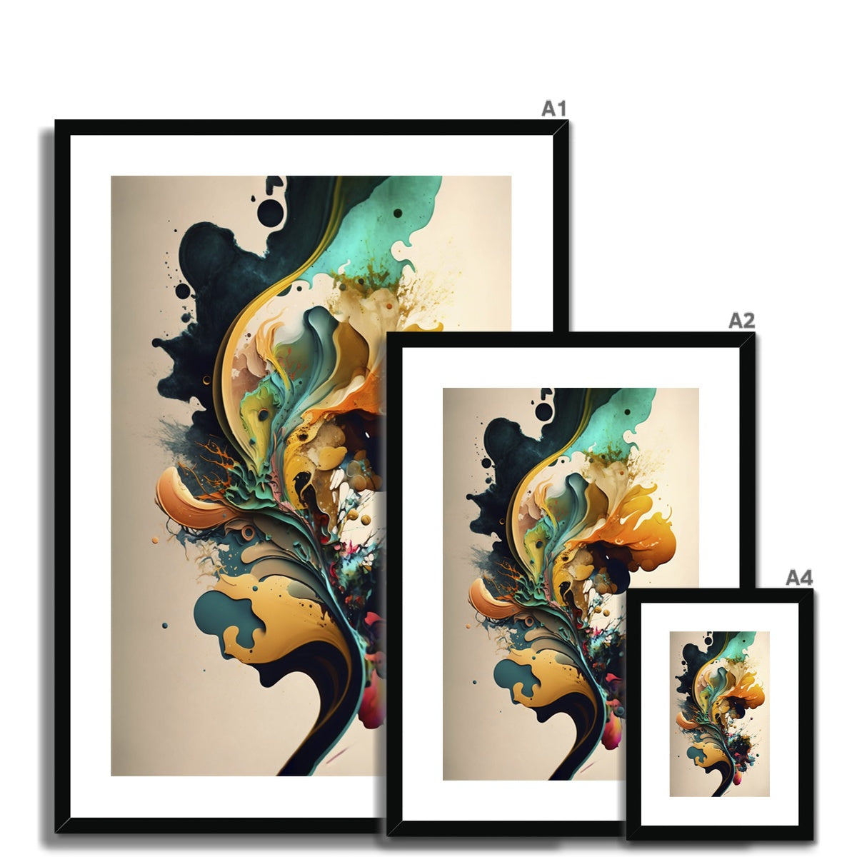 Abstract Burst Framed & Mounted Print