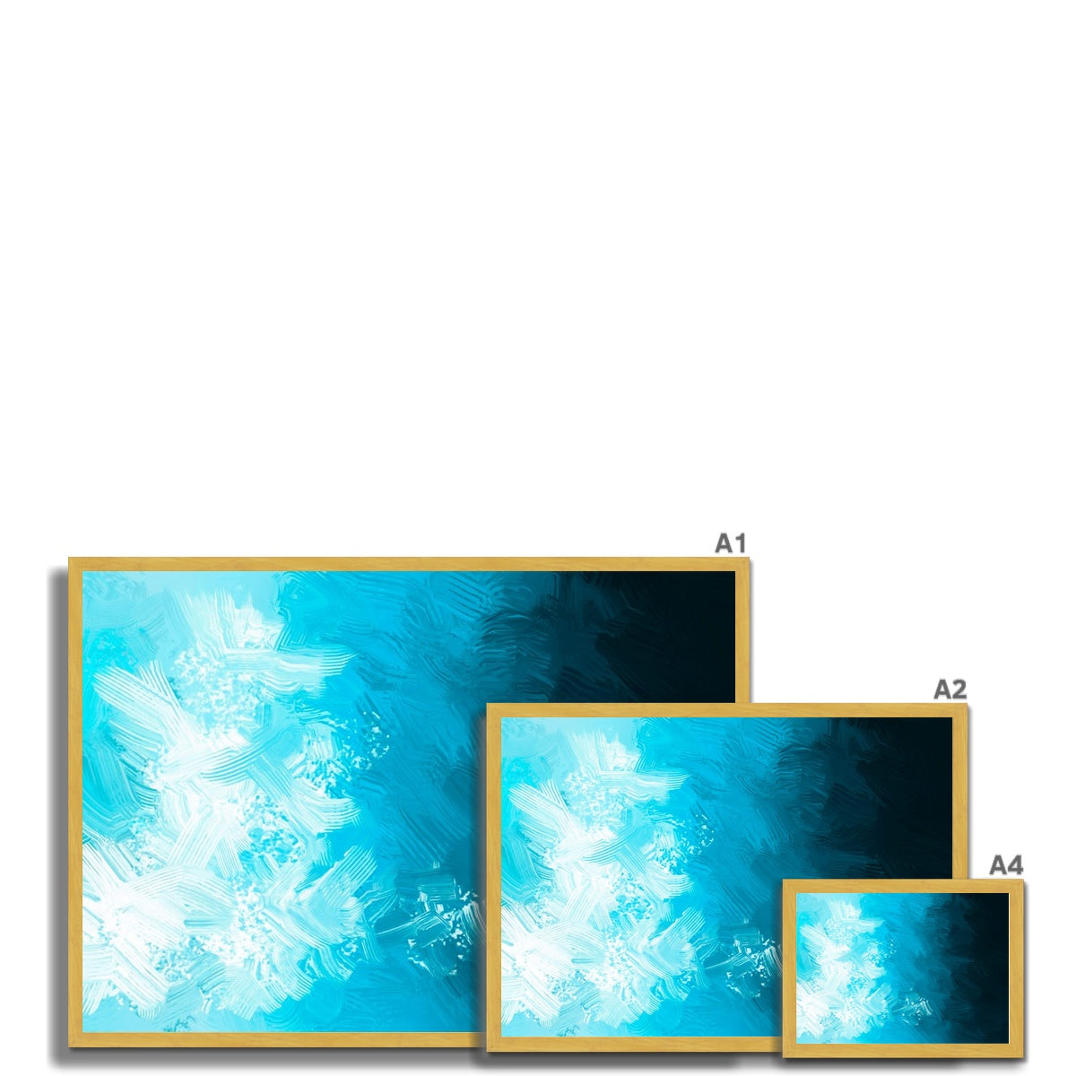 Blue Abyss Antique Framed Print
