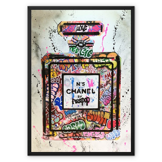 Chanel No 5 Graffiti Float Framed Canvas