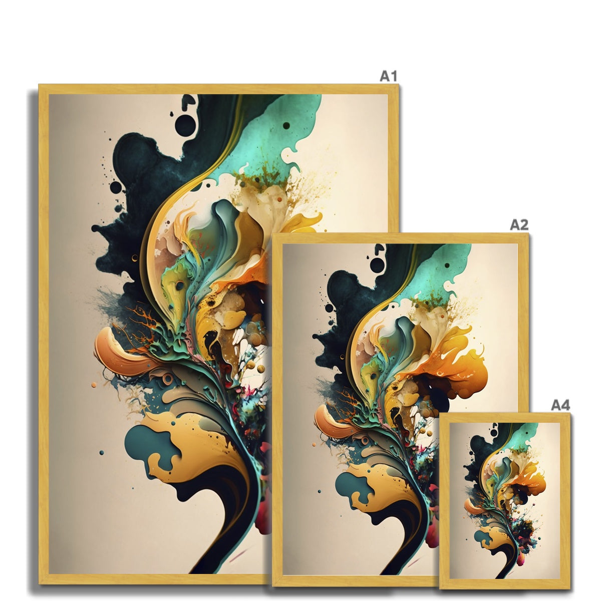 Abstract Burst Antique Framed Print