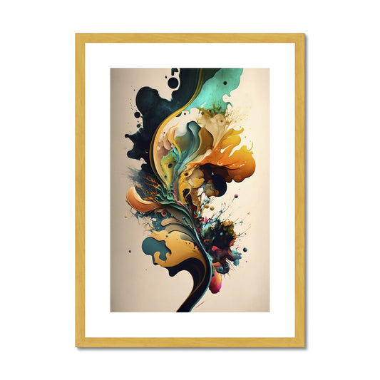 Abstract Burst Antique Framed & Mounted Print
