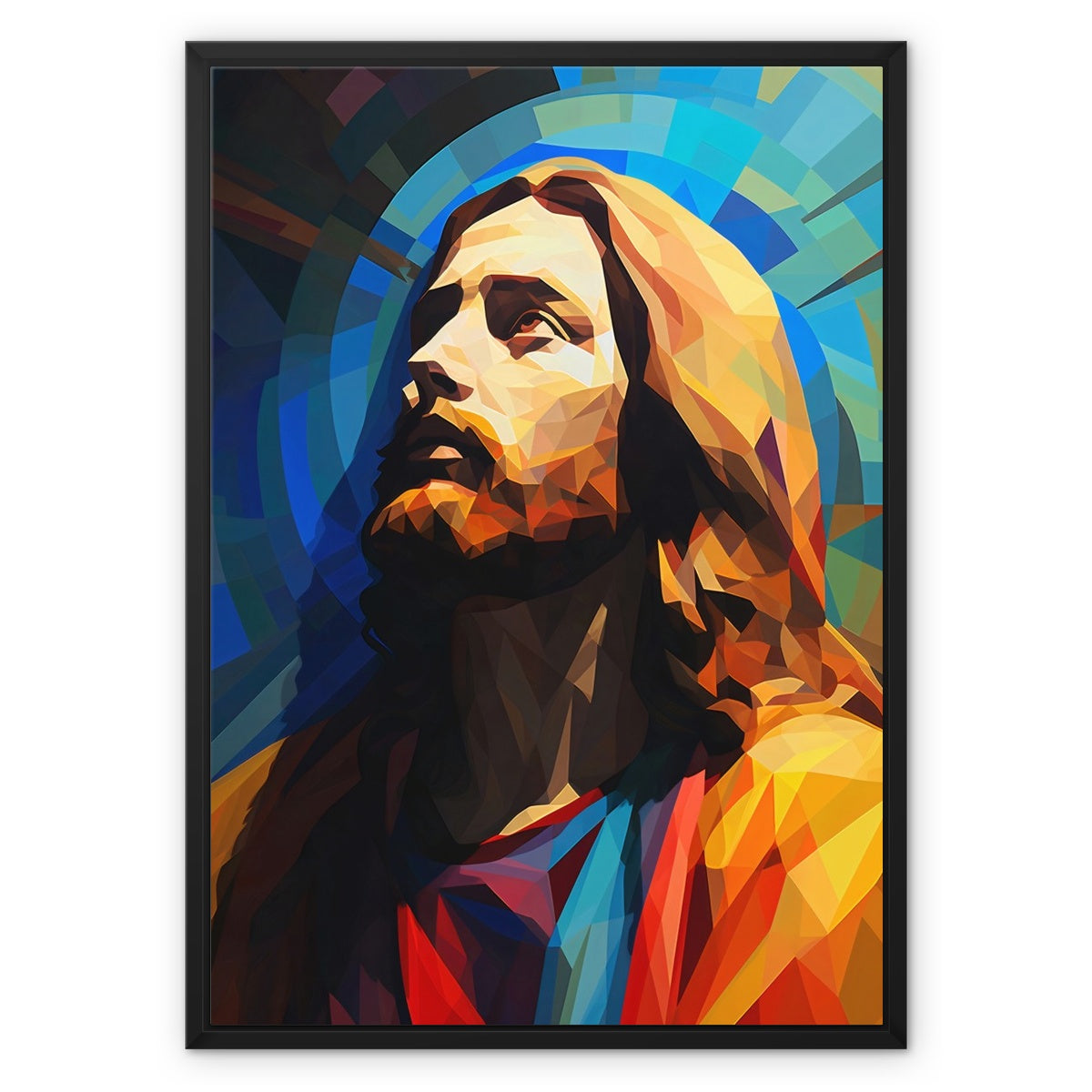 Christ in Prism Float Framed Canvas