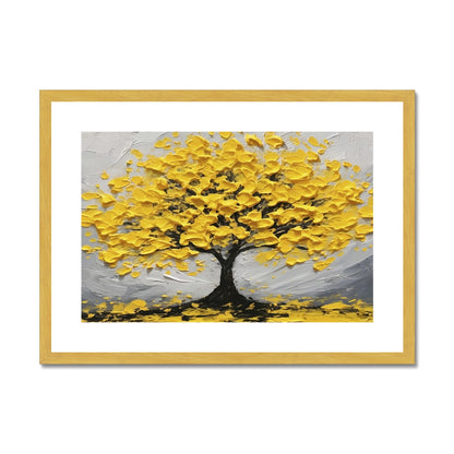 Golden Flourish Antique Framed & Mounted Print