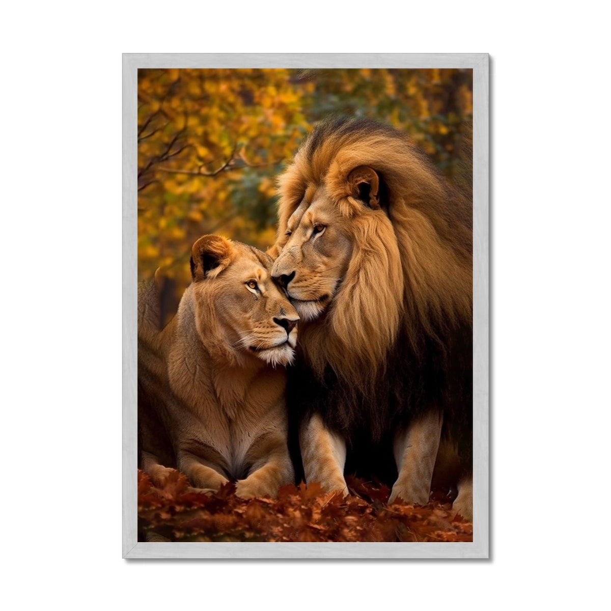 Majestic Companions Antique Framed Print