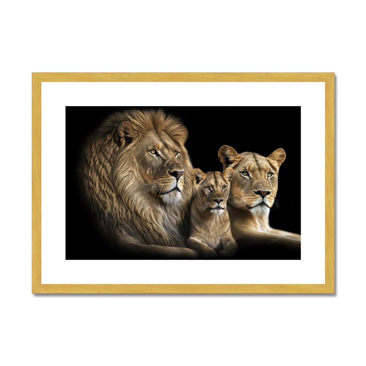 The Noble Trio Antique Framed & Mounted Print