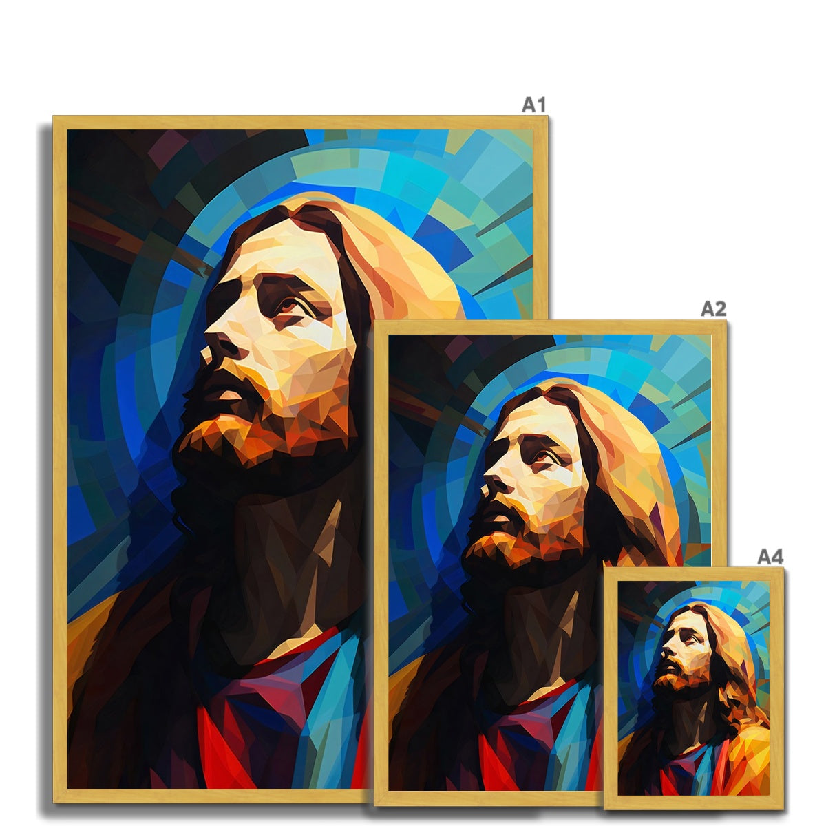Christ in Prism Antique Framed Print