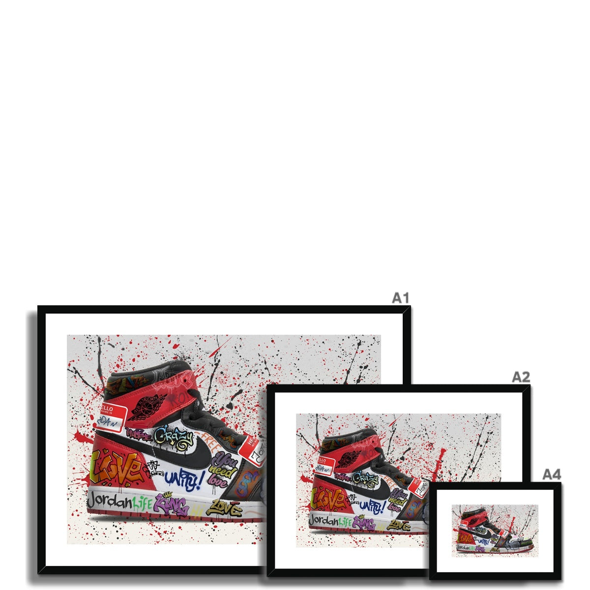 Jordan 1 OG Graffiti Framed & Mounted Print