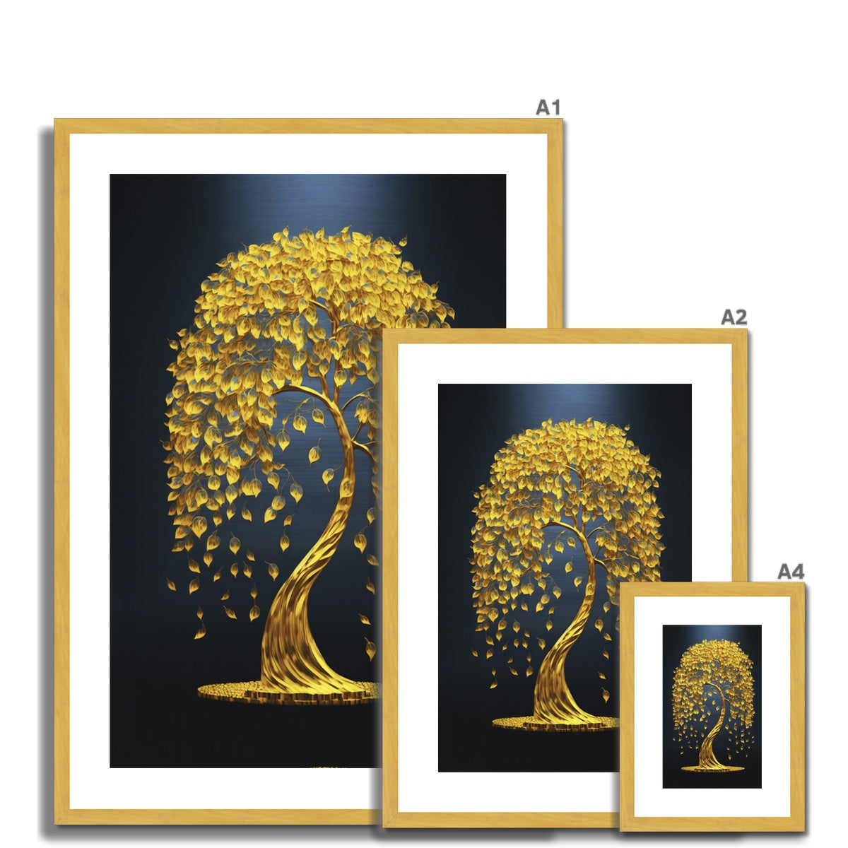 Golden Elegance - Antique Framed Print