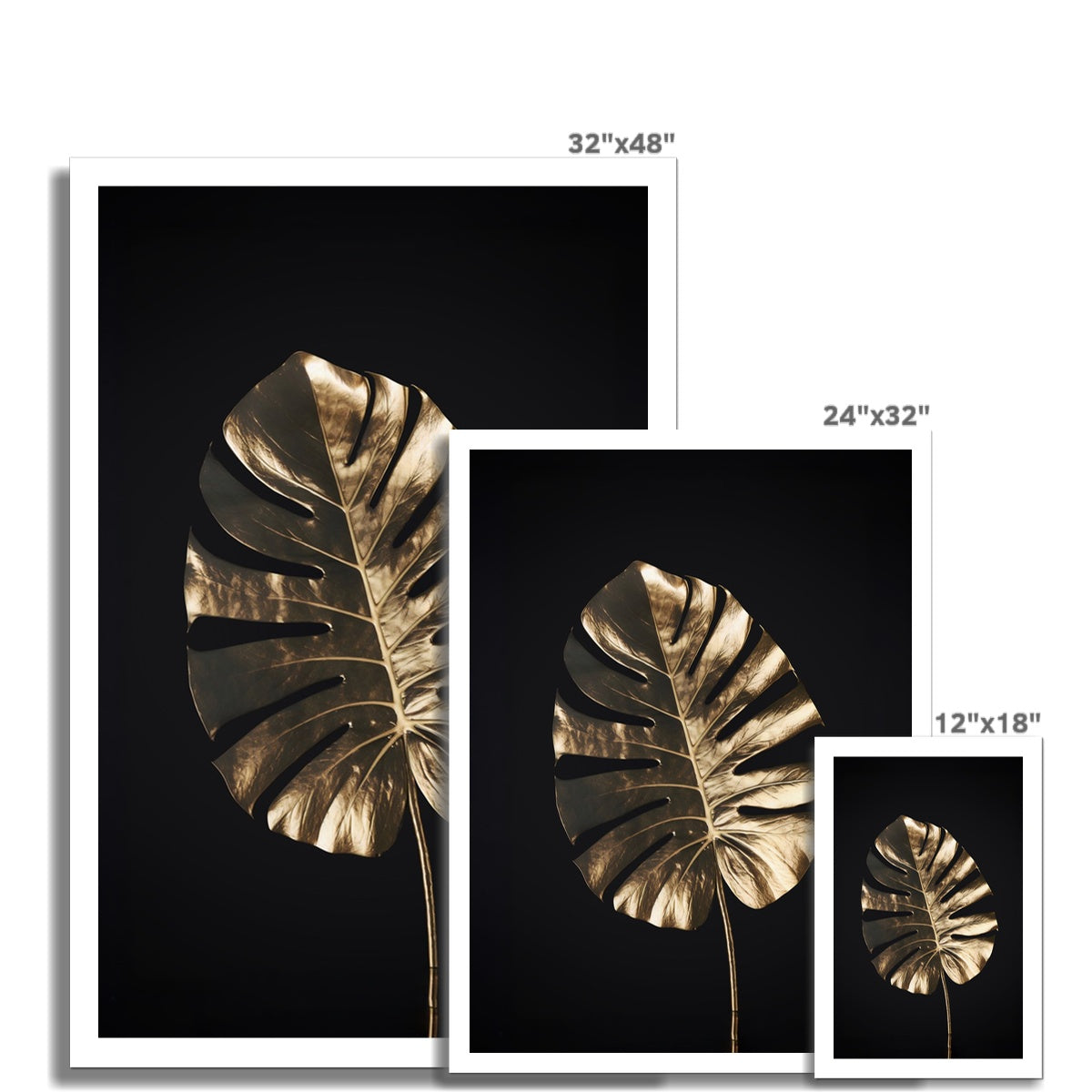 Golden Monstera Canvas Print