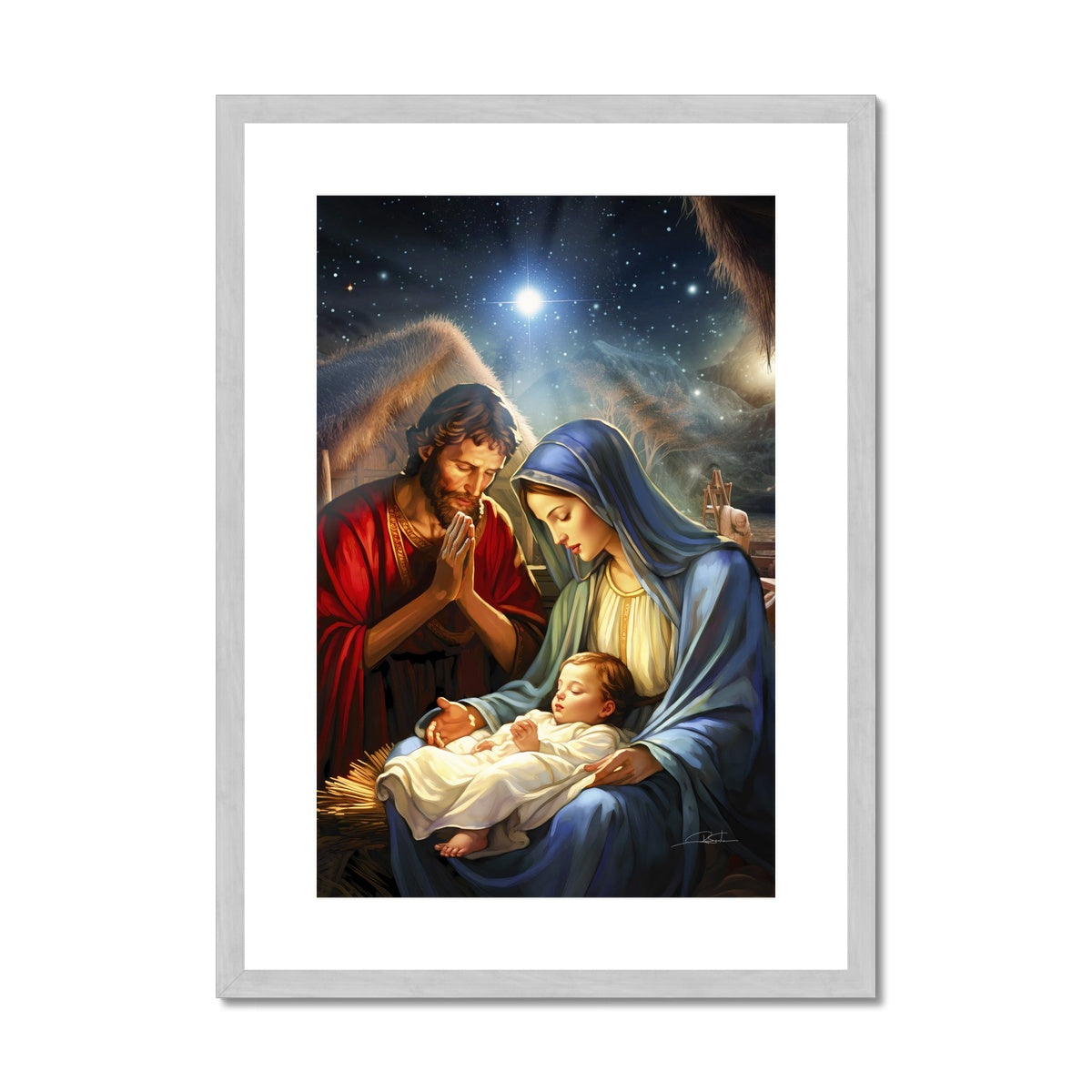 The Holy Birth Antique Framed & Mounted Print