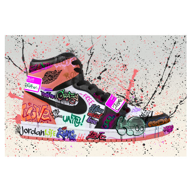 Jordan 1 Rust O.G Graffiti Canvas