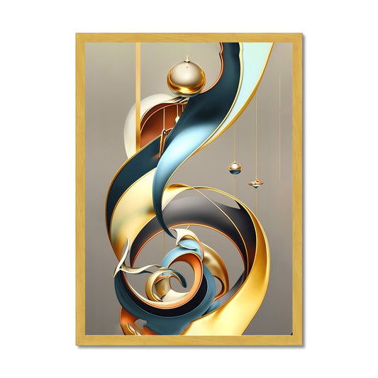 Golden Swirl Antique Framed Print
